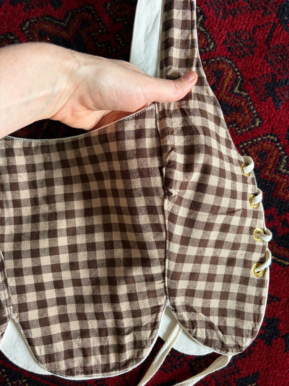 Handmade (by me!) reversible corset style top! - Picture 11 of 12
